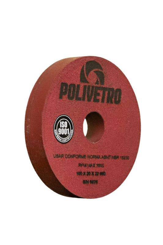 100 X 20 X 22 PERIPHERAL POLISHING WHEEL, #80 RED