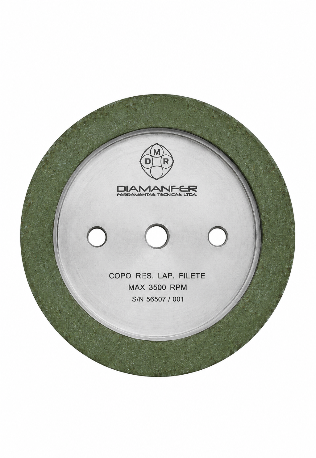 150 X 36 X 12 DIAMOND CUP WHEEL FOR BAVELLONI VE500 - V14 MACHINE, RESIN, POSITION ARRIS