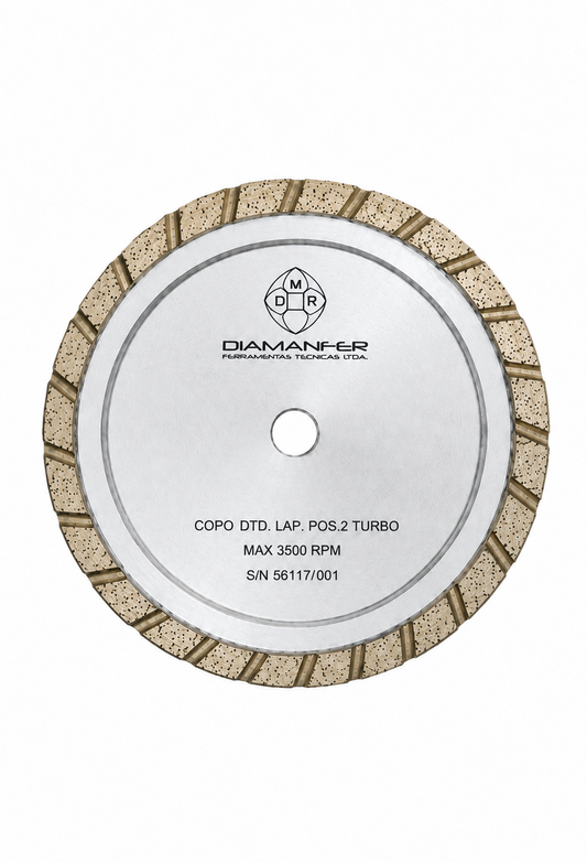 150 X 42 X 12 DIAMOND CUP WHEEL FOR BAVELLONI VE500 - V14 MACHINE, METAL, TURBO EROSAO, POSITION 2