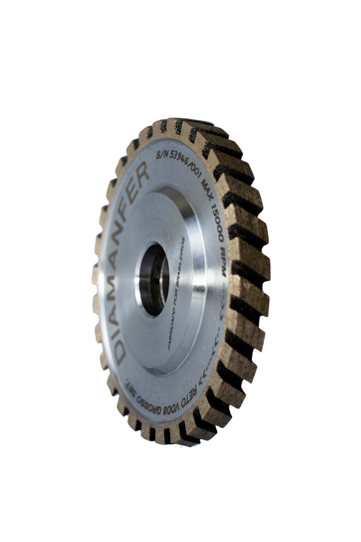 100 X 22 DIAMOND PERIPHERAL WHEEL WITH COOLANT HOLES FOR 08 MM GLASS, FLAT SEGMENTED, COARSE
