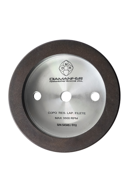 130 X 36 X 12 DIAMOND CUP WHEEL FOR UNIVERSAL MACHINE, RESIN, POSITION ARRIS