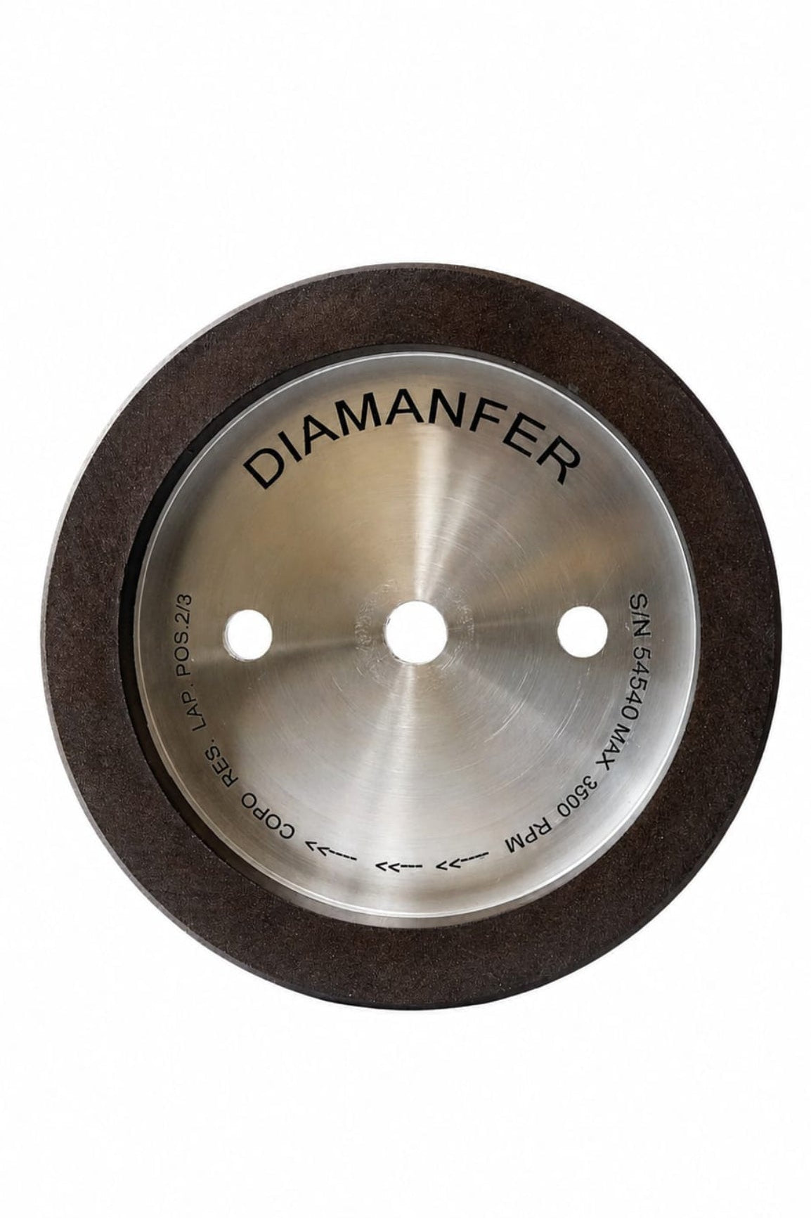 150 X 36 X 12 DIAMOND CUP WHEEL FOR UNIVERSAL MACHINE, RESIN, POSITION 3