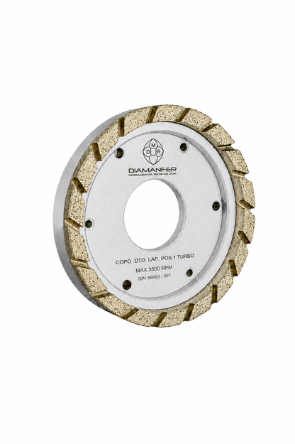 150 X 32 X 50 DIAMOND CUP WHEEL FOR BOTTERO VARIANT 810 MACHINE, METAL, TURBO LAM, POSITION 1