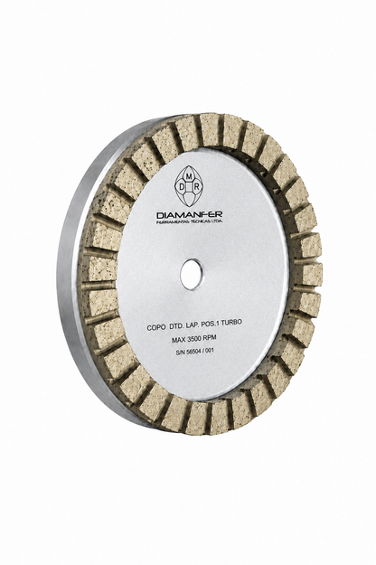 150 X 38 X 12 DIAMOND CUP WHEEL FOR BAVELLONI VE500 - V14 MACHINE, METAL, TURBO, POSITION 1