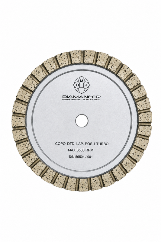 150 X 38 X 12 DIAMOND CUP WHEEL FOR BAVELLONI VE500 - V14 MACHINE, METAL, TURBO, POSITION 1