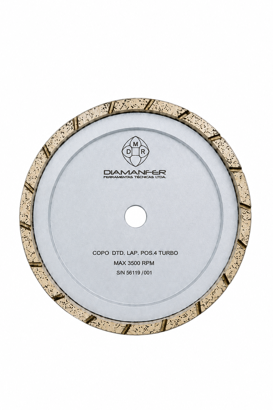 150 X 42 X 12 DIAMOND CUP WHEEL FOR BAVELLONI VE500 - V14 MACHINE, METAL, TURBO EROSAO, POSITION 4