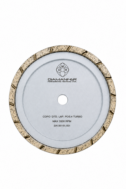 150 X 42 X 12 DIAMOND CUP WHEEL FOR BAVELLONI VE500 - V14 MACHINE, METAL, TURBO EROSAO, POSITION 4