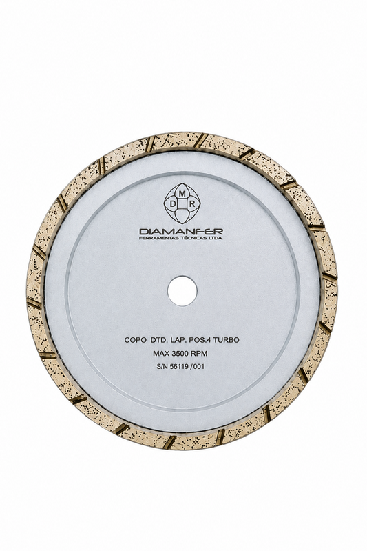 150 X 42 X 12 DIAMOND CUP WHEEL FOR BAVELLONI VE500 - V14 MACHINE, METAL, TURBO EROSAO, POSITION 4