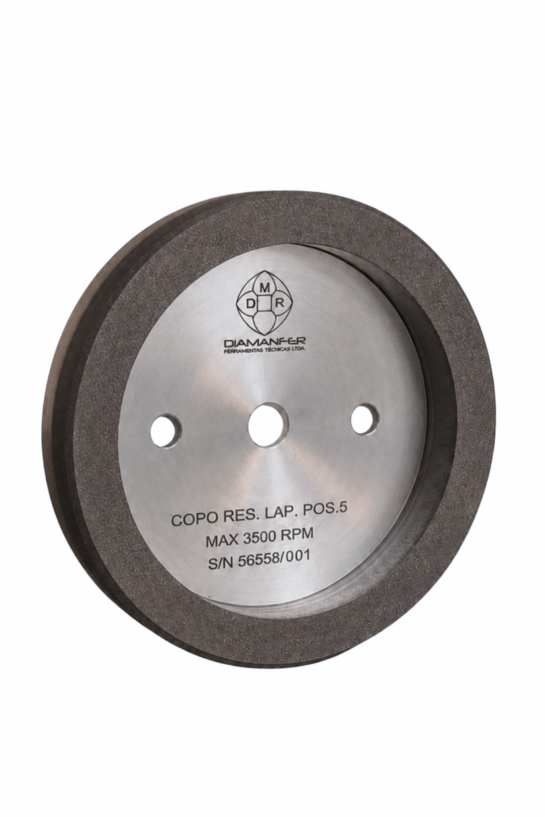 150 X 36 X 12 DIAMOND CUP WHEEL FOR BAVELLONI VE500 - V14 MACHINE, RESIN, POSITION 5