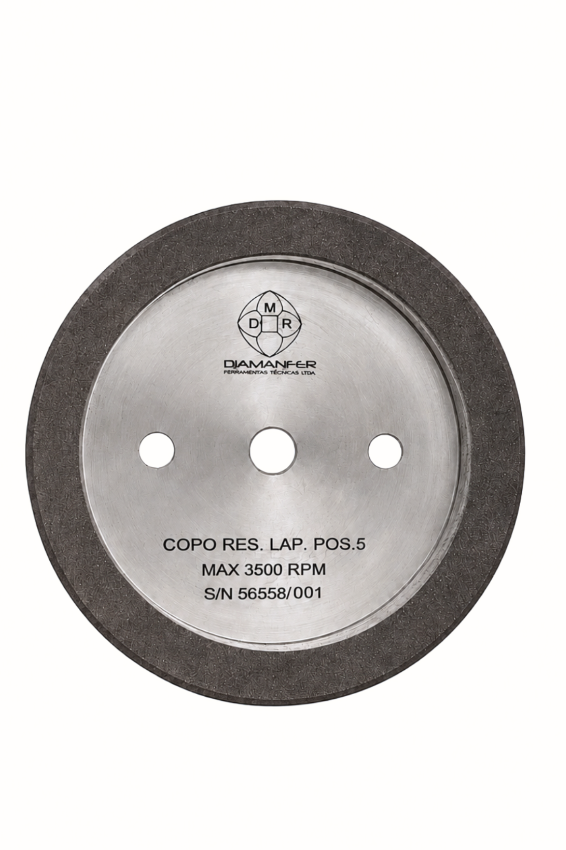 150 X 36 X 12 DIAMOND CUP WHEEL FOR BAVELLONI VE500 - V14 MACHINE, RESIN, POSITION 5