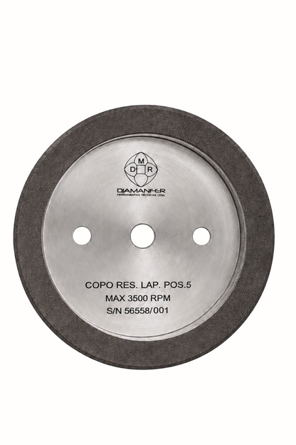 150 X 36 X 12 DIAMOND CUP WHEEL FOR BAVELLONI VE500 - V14 MACHINE, RESIN, POSITION 5