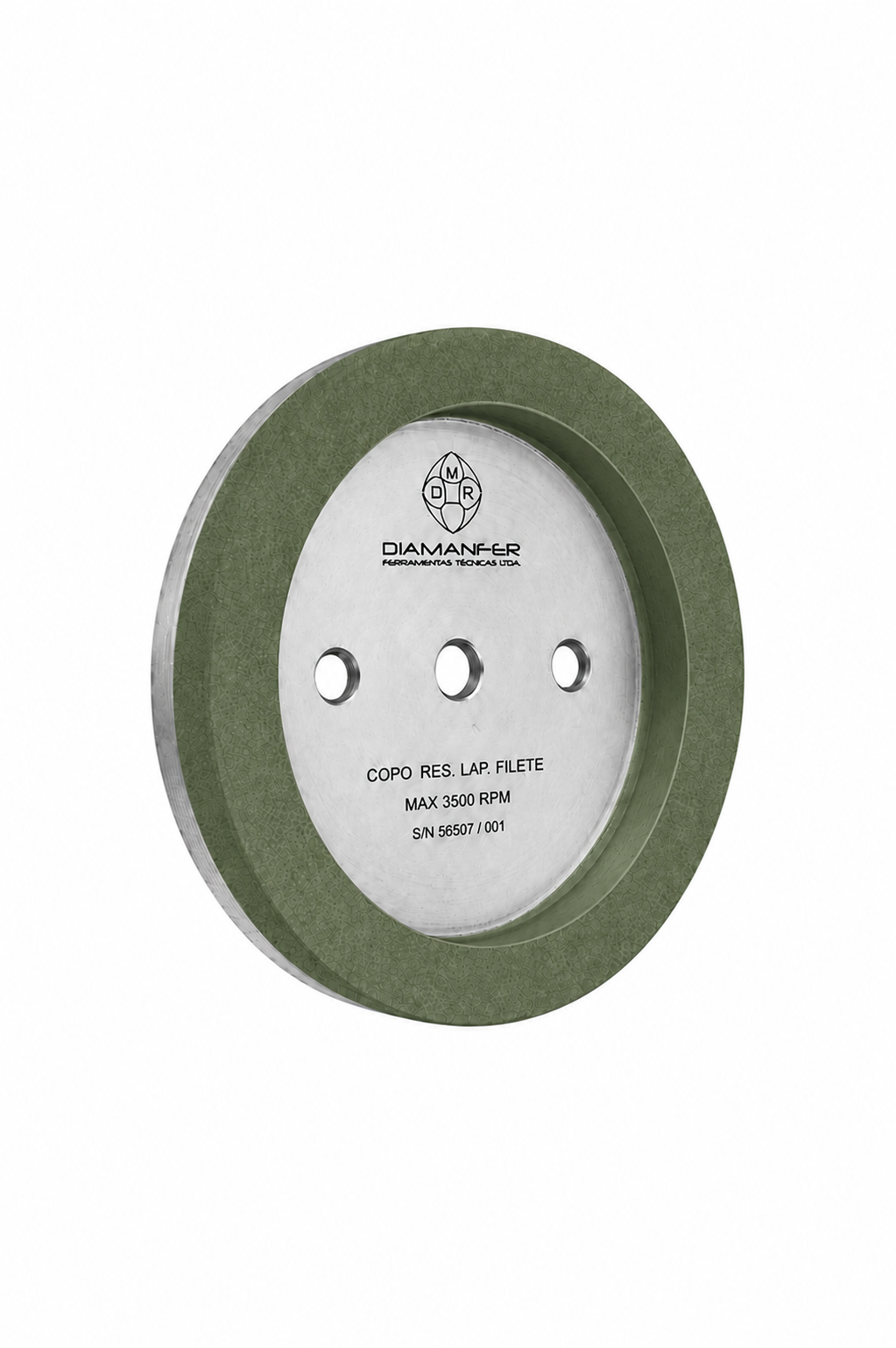 150 X 36 X 12 DIAMOND CUP WHEEL FOR BAVELLONI VE500 - V14 MACHINE, RESIN, POSITION ARRIS
