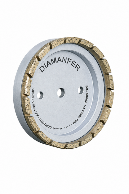 150 X 37 X 12 DIAMOND CUP WHEEL FOR UNIVERSAL MACHINE, METAL, TURBO LAM, POSITION 1