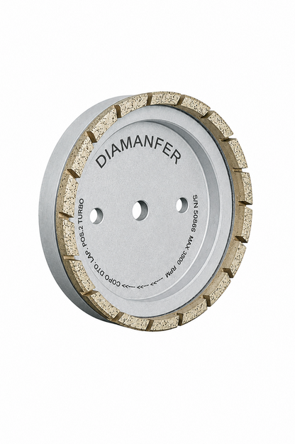 150 X 37 X 12 DIAMOND CUP WHEEL FOR UNIVERSAL MACHINE, METAL, TURBO LAM, POSITION 2