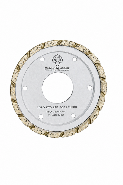 150 X 32 X 50 DIAMOND CUP WHEEL FOR BOTTERO VARIANT 810 MACHINE, METAL, TURBO LAM, POSITION 2