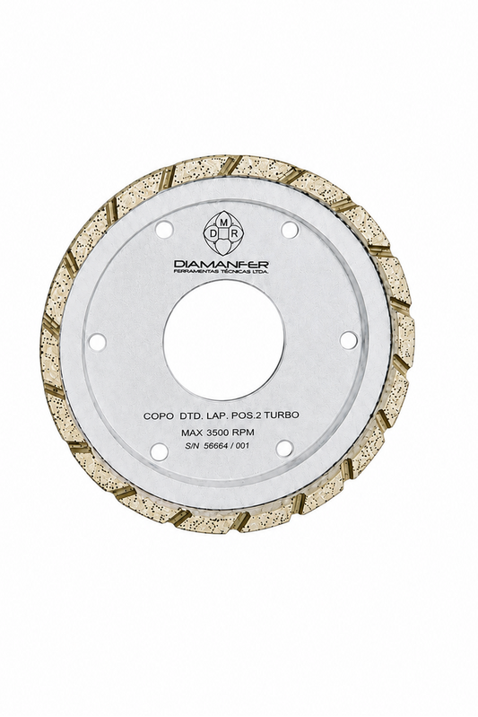 150 X 32 X 50 DIAMOND CUP WHEEL FOR BOTTERO VARIANT 810 MACHINE, METAL, TURBO LAM, POSITION 2