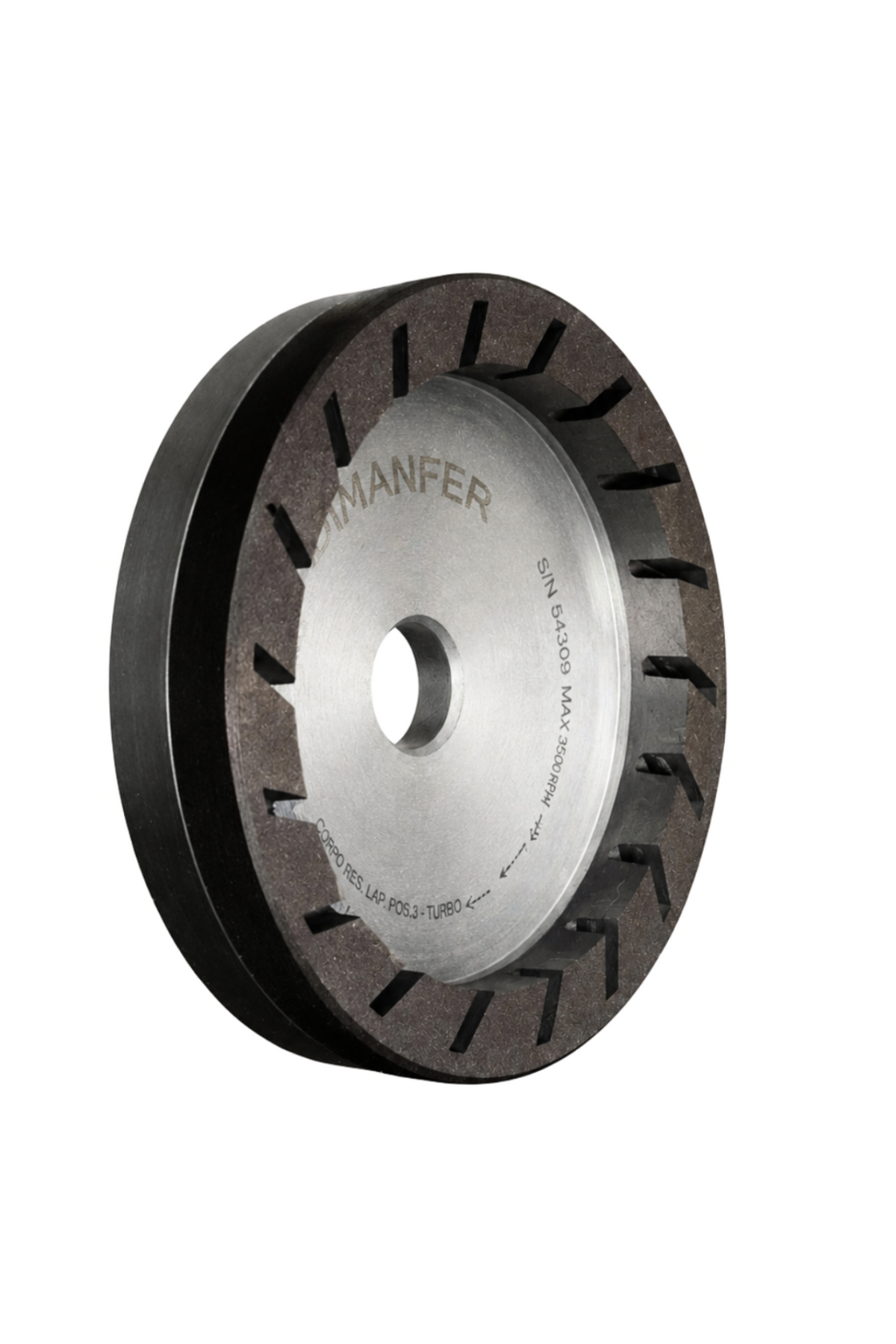 150 X 35 X 25 DIAMOND CUP WHEEL FOR SCHIATTI FPS15 MACHINE, RESIN, TURBO LAM, POSITION 3