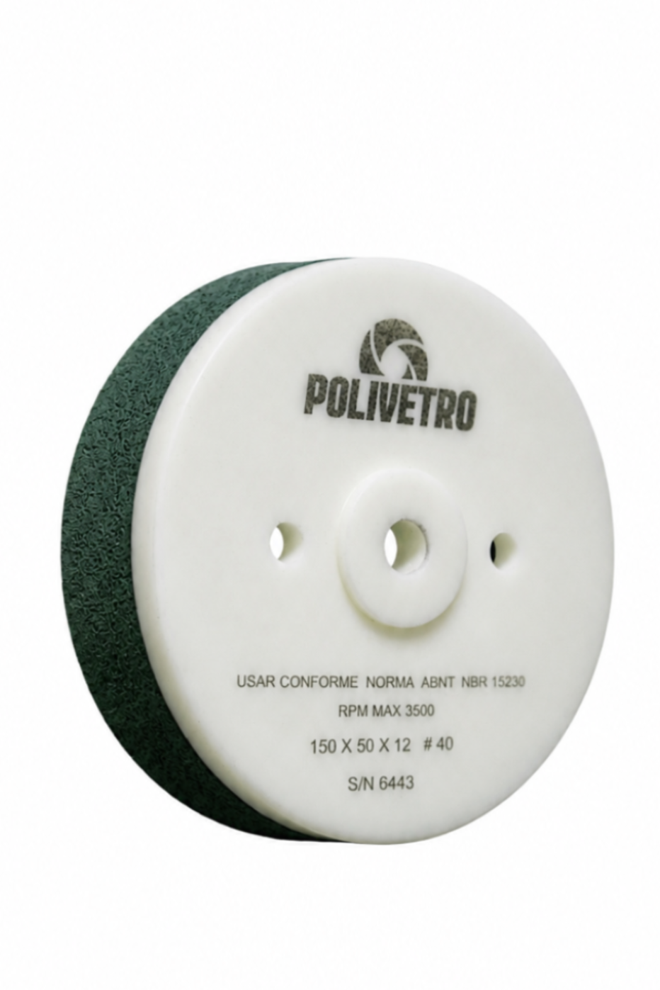 150 X 50 X 12 POLISHING CUP WHEEL #40 GREEN