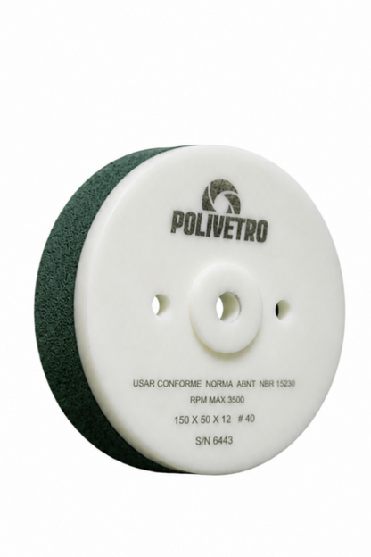 150 X 50 X 12 POLISHING CUP WHEEL #40 GREEN