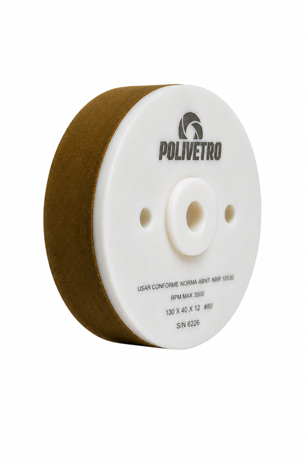 130 X 40 X 12 REBOLO COPO, #80 AMARELO