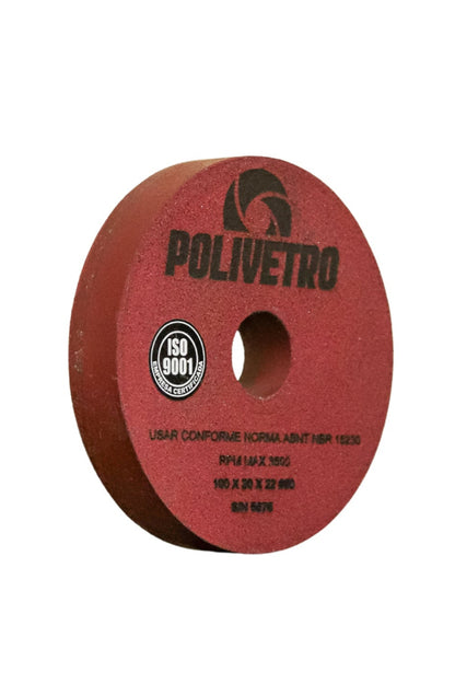 100 X 20 X 22 PERIPHERAL POLISHING WHEEL, #80 RED