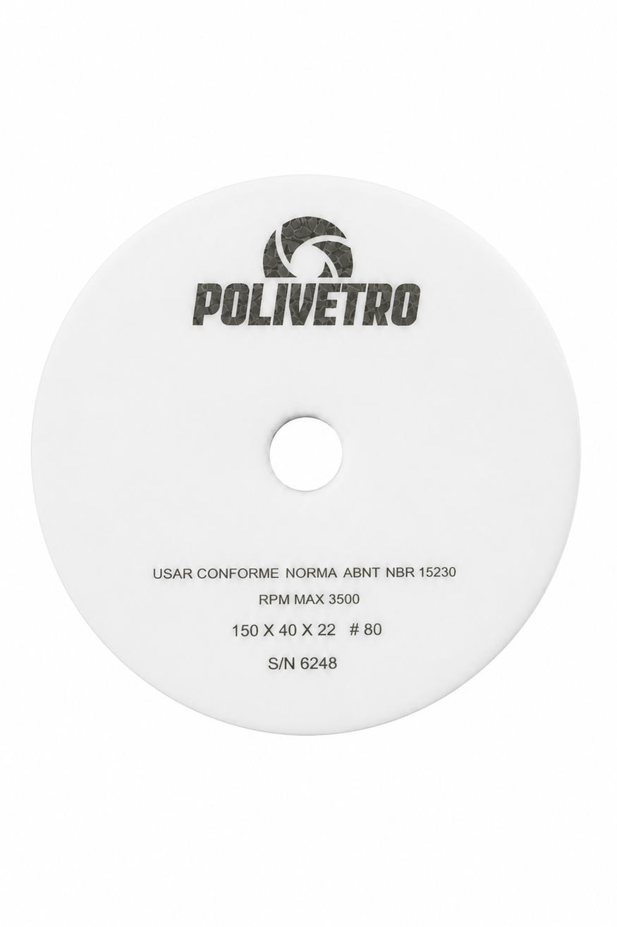 150 X 40 X 22 POLISHING CUP WHEEL, #80 YELLOW