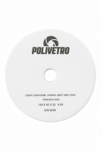 150 X 40 X 22 POLISHING CUP WHEEL, #80 YELLOW