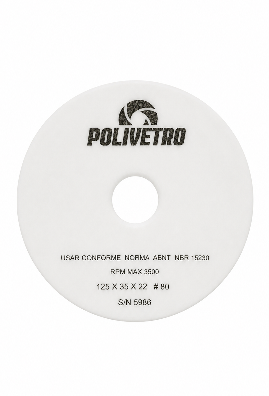 125 X 35 X 22 POLISHING CUP WHEEL, #80 YELLOW
