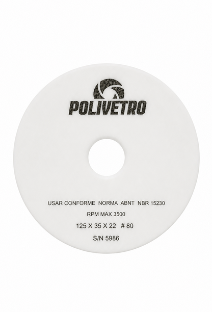 125 X 35 X 22 POLISHING CUP WHEEL, #80 YELLOW