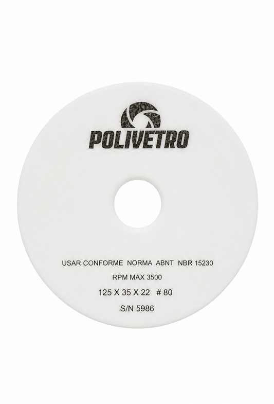 125 X 35 X 22 POLISHING CUP WHEEL, #80 YELLOW