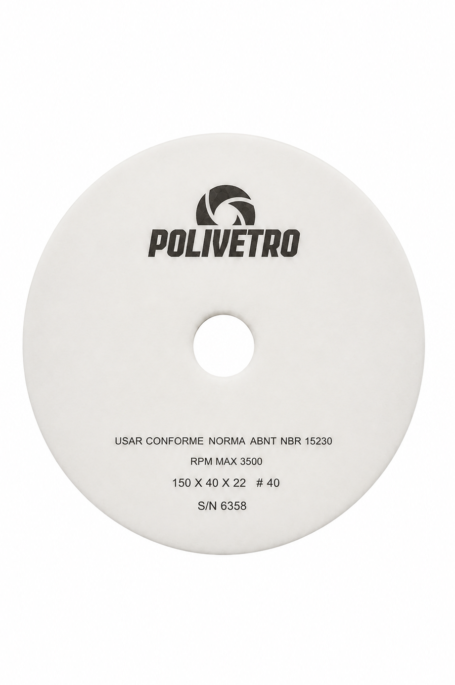 150 X 40 X 22 POLISHING CUP WHEEL, #40 GREEN