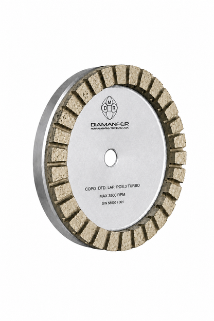 150 X 38 X 12 DIAMOND CUP WHEEL FOR BAVELLONI VE500 - V14 MACHINE, METAL, TURBO, POSITION 3
