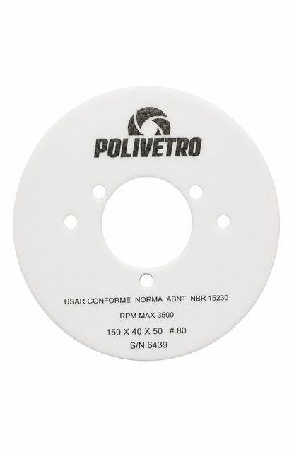 150 X 40 X 50 POLISHING CUP WHEEL, #80 YELLOW