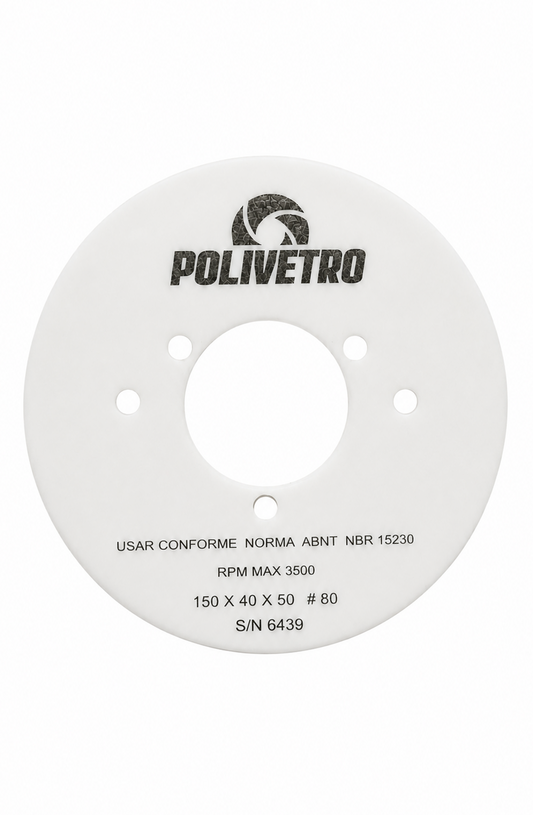 150 X 40 X 50 POLISHING CUP WHEEL, #80 YELLOW